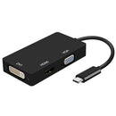 Conversor USB Tipo C Macho para DVI Fêmea | VGA Fêmea | HDMI Fêmea Aisens A109-0343 | 15 cm | Preto