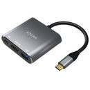 Conversor Aisens A109-0669 | USB Tipo C Macho | HDMI Fêmea - USB Fêmea - USB Tipo C Fêmea | 15 cm | Cinza