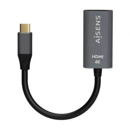 Conversor HDMI Aisens A109-0683 4K 60Hz | HDMI Fêmea - USB Tipo C Macho | 15 cm | Cinza