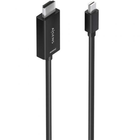 Cabo Conversor Aisens A125-0888 | Mini DisplayPort Macho - HDMI 4K Macho | 2m | Preto