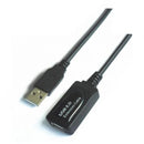 Cabo de extensão USB 2.0 Aisens A101-0019 | USB macho - USB fêmea | Até 2,5 W | 60 Mbps | 10 m | Preto