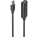 Cabo de extensão USB 2.0 Aisens A101-0916 | USB macho - USB fêmea | 15m | Preto