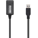 Cabo de extensão USB 3.0 com amplificador Aisens A105-0525 | USB macho - USB fêmea | Até 9 W | 625 Mbps | 5 m | Preto