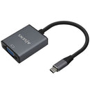 Conversor USB Tipo C Macho para VGA Fêmea Aisens A109-0691 até 27 W, 1250 Mbps, 15 cm, Cinza