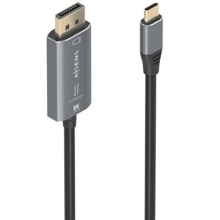 Cabo Conversor Aisens A109-0880 | USB Tipo C Macho - DisplayPort Macho | 1,8 m | Preto