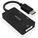 Cabo conversor Aisens A125-0861 DisplayPort macho | VGA fêmea - DVI fêmea - HDMI 4K fêmea | 15 cm | preto