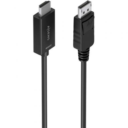 Cabo conversor Aisens A125-0896 DisplayPort macho para HDMI 4K macho, 5 m, preto