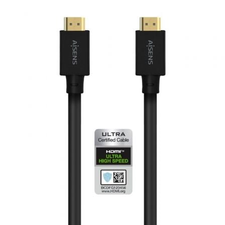 Cabo HDMI 2.1 Aisens A150-0680 8K | HDMI Macho - HDMI Macho | 5 m | Certificado | Preto