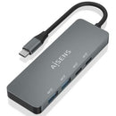 Hub USB Tipo C Aisens A109-0694 | 2xUSB | 2xUSB Tipo C | Cinza