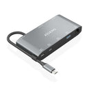 Docking USB Tipo-C Aisens ASUC-8P010-GR | 1xHDMI | 1xVGA | 2xUSB | 1xRJ45 | 2xUSB Tipo-C | 1xUSB Tipo-C PD | Cinza