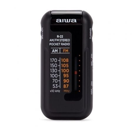 Rádio portátil Aiwa R-22BK | operado por bateria | preto