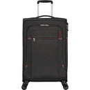 Mala American Tourister Crosstrack Spinner Média Expansível 67cm | 67,5x42x27,5cm | 4 Rodas | Cinza e Vermelho