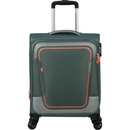 American Tourister Pulsonic Spinner 55cm | 55x40x23cm | 4 rodas | Verde floresta escuro