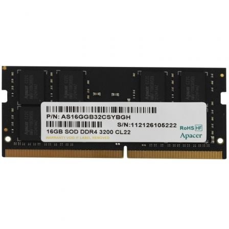 Apacer ES.16G21.GSH 16 GB | DDR4 | 3200 MHz | 1,2 V | CL22 | SODIMM