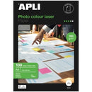 Papel fotográfico Apli Colour Laser 11817 | DIN A4 | 160g | 100 folhas | Brilhante