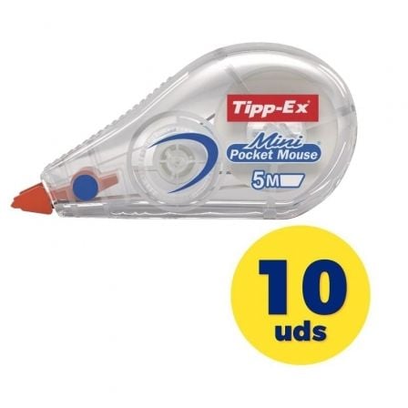 Caixa de fitas corretivas Bic Tipp-Ex Mini Pocket Mouse | 5 mm x 5 m | 10 unidades