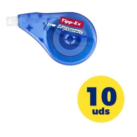 Caixa de fita corretora Bic Tipp-Ex Easy Correct | 4,2 mm x 12 m | 10 unidades