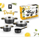 Pack com 4 panelas Bra Daily Pro | 16cm | 20cm | 24cm | 28cm | Adequado para indução