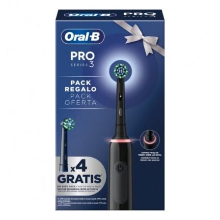 Braun Oral-B Series Pro 3 3000 | Inclui 4 refis | Preta