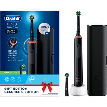 Escova de dentes Braun Oral-B Vitality Pro 3 3500 | Inclui 2 refis | Preta