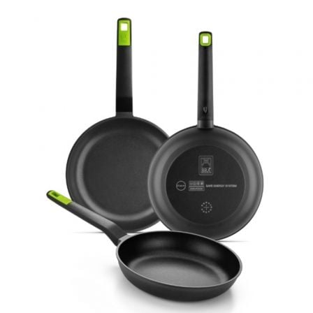 Pacote com 3 frigideiras Bra Gastro A841202 | Ø20cm | Ø24cm | Ø28cm | Adequadas para indução