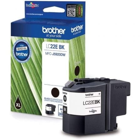 Brother LC-22EBK XL de alta capacidade   |  preto