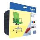 Brother LC-229   |  LC-225XL de alta capacidade multipack   |  ciano   |  magenta   |  amarelo   |  preto