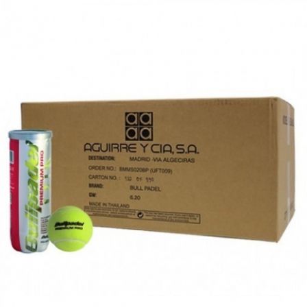 Caixa de bolas Bullpadel Premium Pro | 24 Packs de 3 unidades