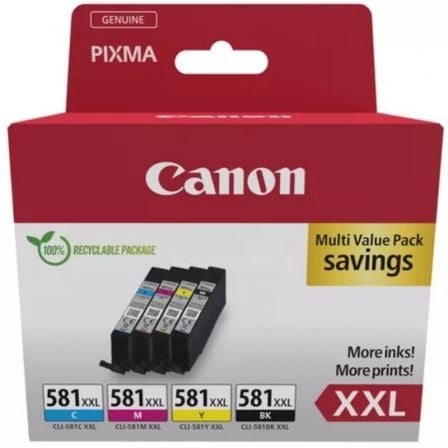Canon CLI-581XXL multipack de alta capacidade | ciano | magenta | amarelo | preto