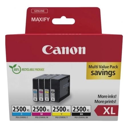 Canon PGI-2500 XL multipack de alta capacidade | ciano | magenta | amarelo | preto