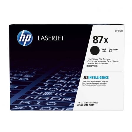 toner original HP nº 87X XL de alta capacidade   |  preto