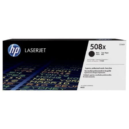 toner original HP nº 508X XL de alta capacidade   |  preto
