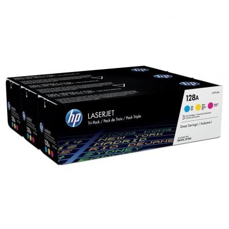 Toner original HP nº 128A Multipack | Ciano | Magenta | Amarelo