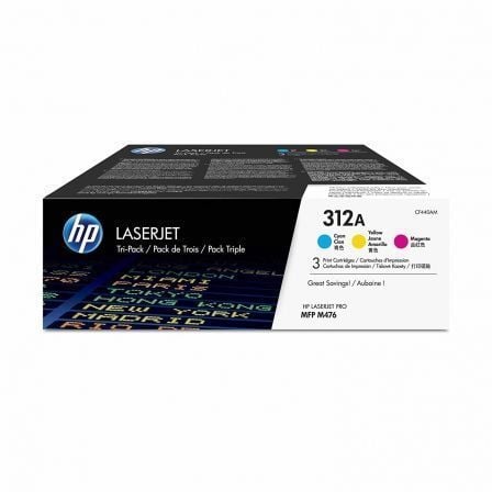 Toner original HP nº 312A Multipack | Ciano | Magenta | Amarelo
