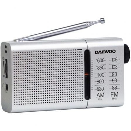 Rádio portátil Daewoo DW1037 | operado por bateria | prateado
