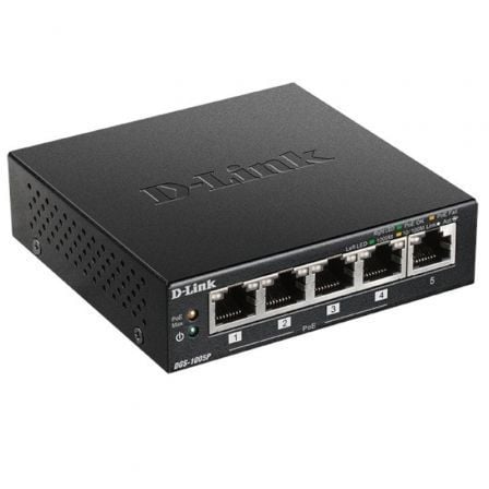 D-Link DGS-1005P 5 Portas   |  RJ-45 10   |  100   |  1000 PoE
