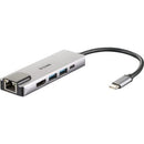Docking USB Tipo C D-Link DUB-M520 | 2xUSB | 1xUSB Tipo C | 1xHDMI | 1xRJ45 | 1xThunderbolt | Cinza