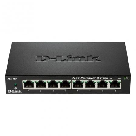 D-Link DES-108 8 Portas   |  RJ-45 10   |  100