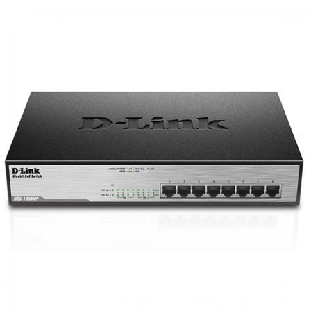 D-Link DGS-1008MP 8 Portas   |  RJ-45 10   |  100   |  1000 POE