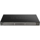 D-Link DGS-1250-52XMP 52 Portas   |  RJ-45 10   |  100   |  1000 PoE   |  SFP