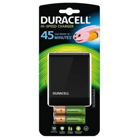 Carregador de bateria Duracell CEF27EU-EU | Capacidade 2 pilhas AA e AAA | 2 pilhas AA e 2 pilhas AAA incluídas