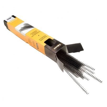 Fellowes 5110601 Pastas metálicas espirais | Até 120 folhas A4 | 100 unidades | Preto