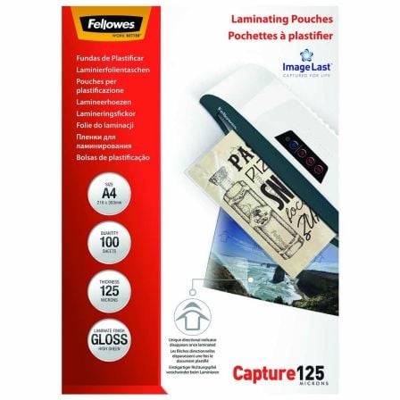 Fellowes 5307407 Bolsas Laminadas | A4 | 125 Microns | 100 Unidades