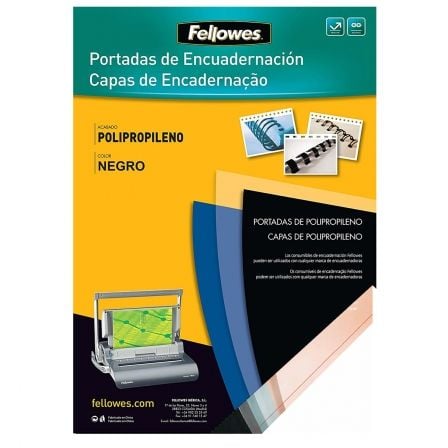 Fellowes 54772 Capas de Polipropileno | A4 | 500 Microns | 100 unidades | Preto