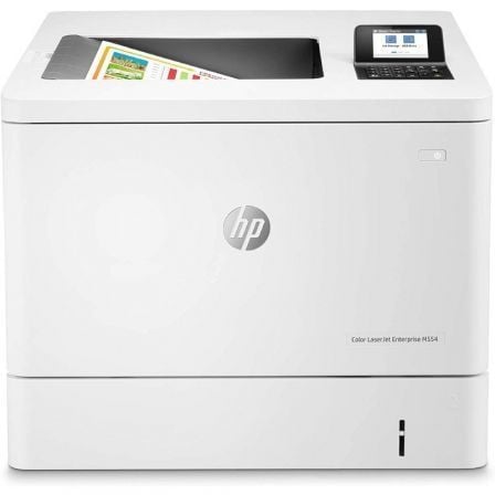 Impressora laser colorida duplex HP LaserJet Enterprise M554DN   |  branca