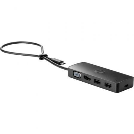 Docking USB 3.0 Tipo-C HP USB-C Travel G2 | 2xUSB | 1xHDMI | 1xVGA | Preto