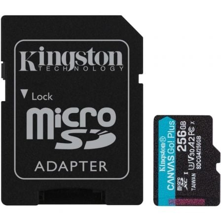 Kingston CANVAS Go! Plus microSD XC de 256 GB com adaptador  |   Classe 10  |   200 MB