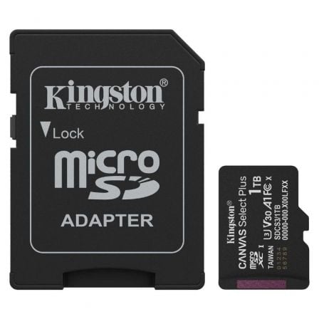 Kingston CANVAS Select Plus microSD XC de 1 TB com adaptador | Classe 10 | 150 MB