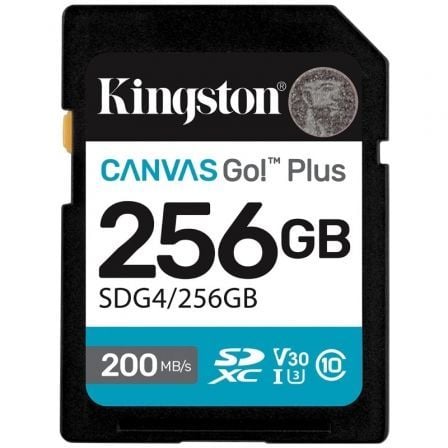 Kingston CANVAS Go! Plus SD XC de 256 GB  |   Classe 10  |   200 MB