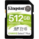 Kingston CANVAS Select Plus 512 GB SD XC | Classe 10 | 100 MB